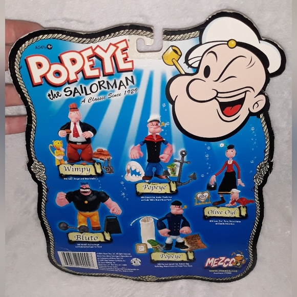 Popeye The Sailor Man Action Figure! Includes 5 accessories 2001 MEZCO TOYS New - Picture 12 of 12